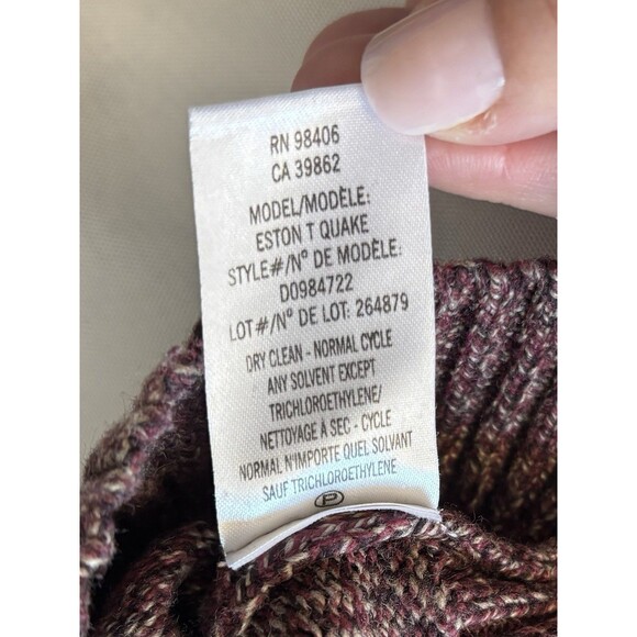 THEORY Eston T Quake Red Marled Pullover Sweater Men Large Crew Neck Knit - Picture 9 of 11